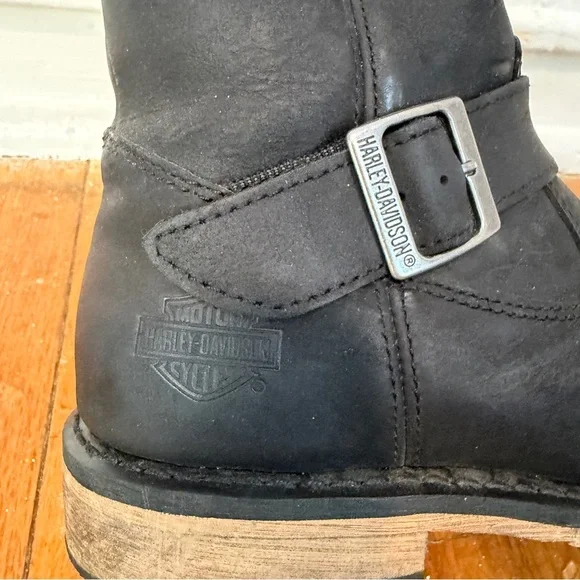 Harley-Davidson Women’s Black Leather Kirtland Riding Boots Size 7 - Picture 9 of 10